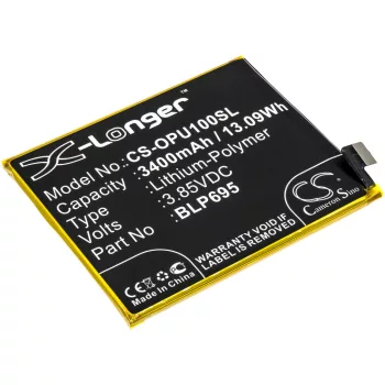   OPPO BLP695 helyettesítő mobiltelefon akkumulátor (Li-Polymer, 3.85V, 3400mAh / 13.09Wh) - Utángyártott