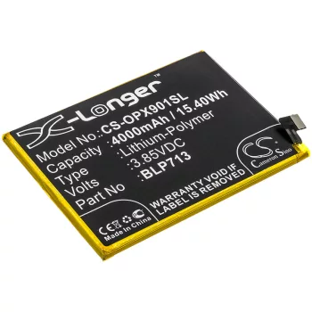   OPPO BLP713 helyettesítő mobiltelefon akkumulátor (Li-Polymer, 3.85V, 4000mAh / 15.40Wh) - Utángyártott