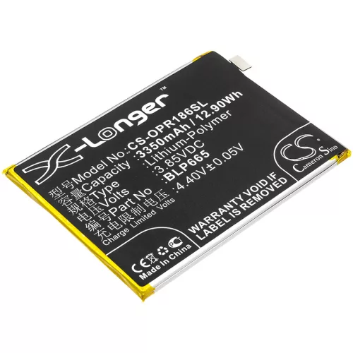 OPPO BLP665 helyettesítő mobiltelefon akkumulátor (Li-Polymer, 3.85V, 3350mAh / 12.90Wh) - Utángyártott