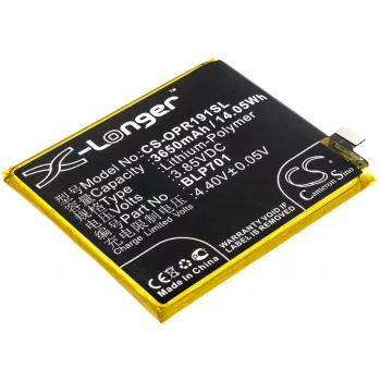  OPPO BLP701 helyettesítő mobiltelefon akkumulátor (Li-Polymer, 3.85V, 3650mAh / 14.05Wh) - Utángyártott