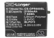 OPPO BLP573 helyettesítő mobiltelefon akkumulátor (Li-Polymer, 3.8V, 2100mAh / 7.98Wh) - Utángyártott