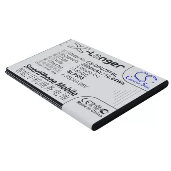   OPPO BLP553 helyettesítő mobiltelefon akkumulátor (Li-ion, 3.8V, 2800mAh / 10.64Wh) - Utángyártott