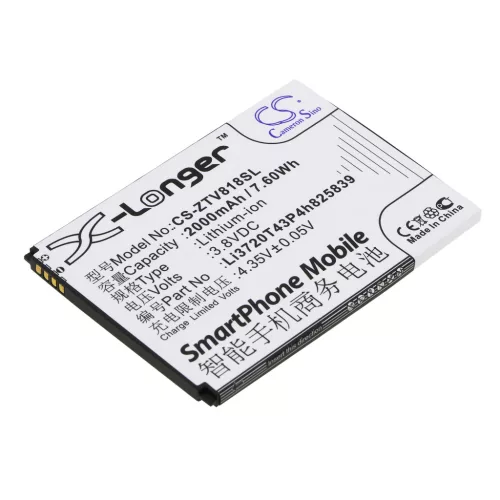 Orange Li3720T43P4h825839 helyettesítő mobiltelefon akkumulátor (Li-ion, 3.8V, 2000mAh / 7.60Wh) - Utángyártott