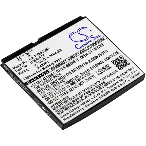 Pantech PBR-47B helyettesítő mobiltelefon akkumulátor (Li-ion, 3.7V, 940mAh / 3.48Wh) - Utángyártott