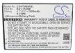 Pantech BAT-7500M helyettesítő mobiltelefon akkumulátor (Li-ion, 3.7V, 2500mAh / 9.25Wh) - Utángyártott