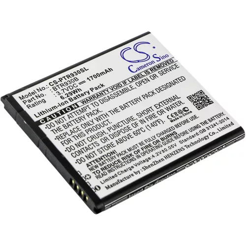 Pantech BTR930B helyettesítő mobiltelefon akkumulátor (Li-ion, 3.7V, 1700mAh / 6.29Wh) - Utángyártott