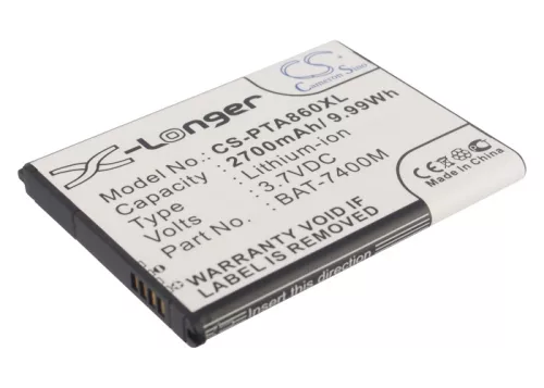 Pantech BAT-7400M helyettesítő mobiltelefon akkumulátor (Li-ion, 3.7V, 2700mAh / 9.99Wh) - Utángyártott