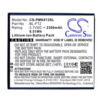   PHICOMM BL-F12 helyettesítő mobiltelefon akkumulátor (Li-ion, 3.7V, 2300mAh / 8.51Wh) - Utángyártott