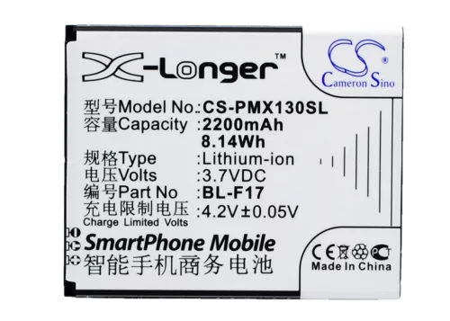 PHICOMM BL-F17 helyettesítő mobiltelefon akkumulátor (Li-ion, 3.7V, 2200mAh / 8.14Wh) - Utángyártott