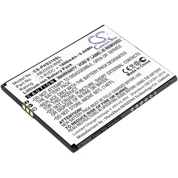   Philips AB2000LWMT helyettesítő mobiltelefon akkumulátor (Li-ion, 3.8V, 1800mAh / 6.84Wh) - Utángyártott