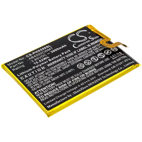 Philips AB4000CWMT helyettesítő mobiltelefon akkumulátor (Li-Polymer, 3.85V, 3900mAh / 15.02Wh) - Utángyártott