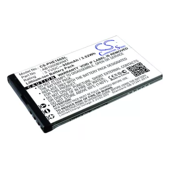   Philips AB1000BWMT helyettesítő mobiltelefon akkumulátor (Li-ion, 3.7V, 950mAh / 3.52Wh) - Utángyártott