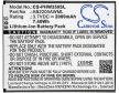 Philips AB2200AWML helyettesítő mobiltelefon akkumulátor (Li-ion, 3.7V, 2000mAh / 7.40Wh) - Utángyártott