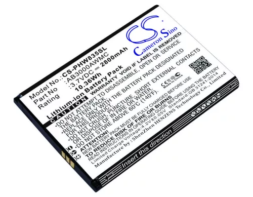 Philips AB3000AWMC helyettesítő mobiltelefon akkumulátor (Li-ion, 3.7V, 2800mAh / 10.36Wh) - Utángyártott
