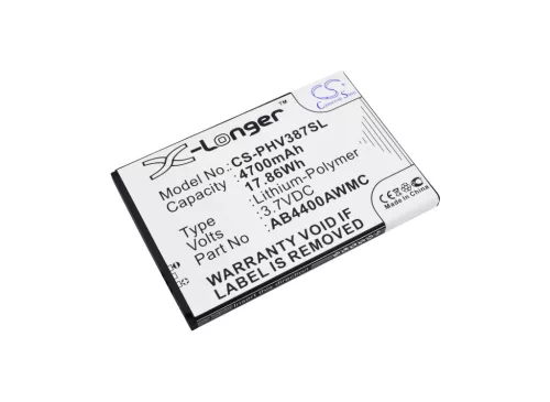 Philips AB4400AWMC helyettesítő mobiltelefon akkumulátor (Li-Polymer, 3.7V, 4700mAh / 17.86Wh) - Utángyártott