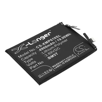   Xiaomi BM5T helyettesítő mobiltelefon akkumulátor (Li-Polymer, 3.89V, 4900mAh / 19.06Wh) - Utángyártott