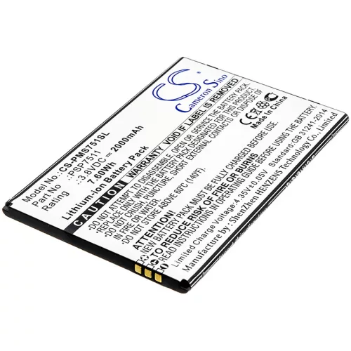 Prestigio PSP7511 helyettesítő mobiltelefon akkumulátor (Li-ion, 3.8V, 2000mAh / 7.60Wh) - Utángyártott