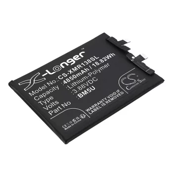   Redmi BM5U helyettesítő mobiltelefon akkumulátor (Li-Polymer, 3.88V, 4850mAh / 18.82Wh) - Utángyártott