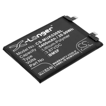   Redmi BM5F helyettesítő mobiltelefon akkumulátor (Li-Polymer, 3.87V, 5400mAh / 20.90Wh) - Utángyártott