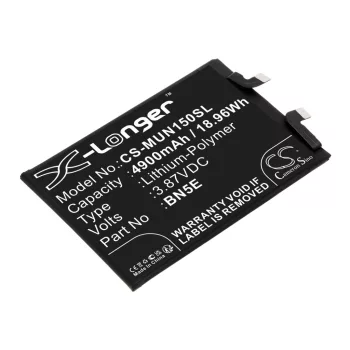   Redmi BN5E helyettesítő mobiltelefon akkumulátor (Li-Polymer, 3.87V, 4900mAh / 18.96Wh) - Utángyártott