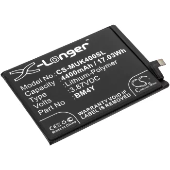   Xiaomi BM4Y helyettesítő mobiltelefon akkumulátor (Li-Polymer, 3.87V, 4400mAh / 17.03Wh) - Utángyártott