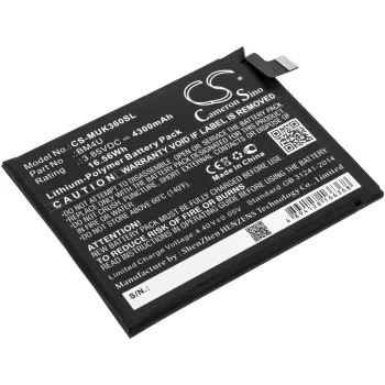   Redmi BM4U helyettesítő mobiltelefon akkumulátor (Li-Polymer, 3.85V, 4300mAh / 16.56Wh) - Utángyártott