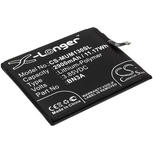 Redmi BN3A helyettesítő mobiltelefon akkumulátor (Li-Polymer, 3.85V, 2900mAh / 11.17Wh) - Utángyártott
