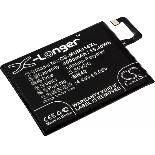 Xiaomi BN42 helyettesítő mobiltelefon akkumulátor (Li-Polymer, 3.85V, 4000mAh / 15.40Wh) - Utángyártott