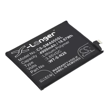   Samsung WT-S-N28 helyettesítő mobiltelefon akkumulátor (Li-Polymer, 3.85V, 4900mAh / 18.87Wh) - Utángyártott