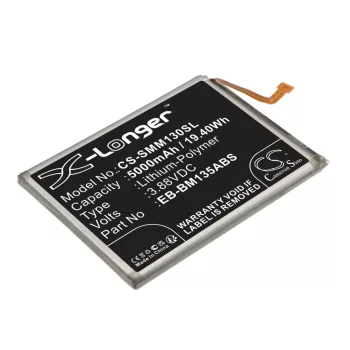   Samsung EB-BM135ABS helyettesítő mobiltelefon akkumulátor (Li-Polymer, 3.88V, 5000mAh / 19.40Wh) - Utángyártott