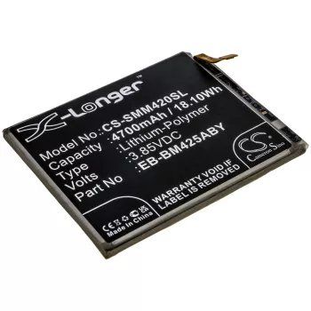   Samsung EB-BM425ABY helyettesítő mobiltelefon akkumulátor (Li-Polymer, 3.85V, 4700mAh / 18.10Wh) - Utángyártott