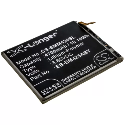 Samsung EB-BM425ABY helyettesítő mobiltelefon akkumulátor (Li-Polymer, 3.85V, 4700mAh / 18.10Wh) - Utángyártott