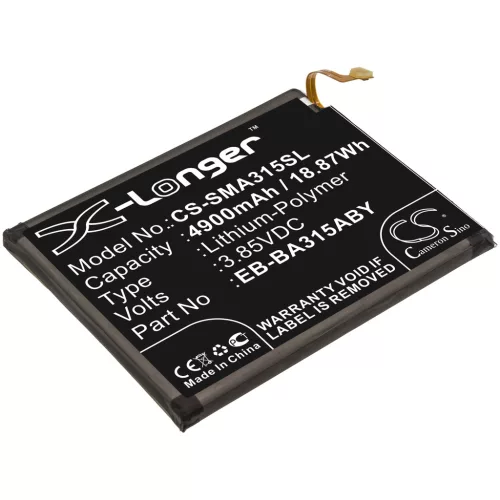 Samsung EB-BA315ABY helyettesítő mobiltelefon akkumulátor (Li-Polymer, 3.85V, 4900mAh / 18.87Wh) - Utángyártott