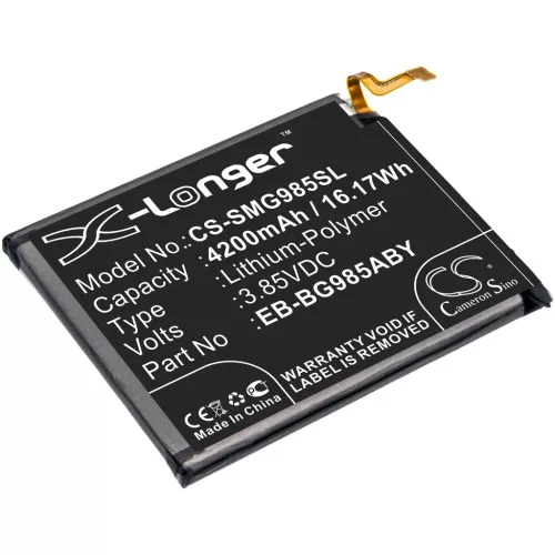Samsung EB-BG985ABY helyettesítő mobiltelefon akkumulátor (Li-Polymer, 3.85V, 4200mAh / 16.17Wh) - Utángyártott