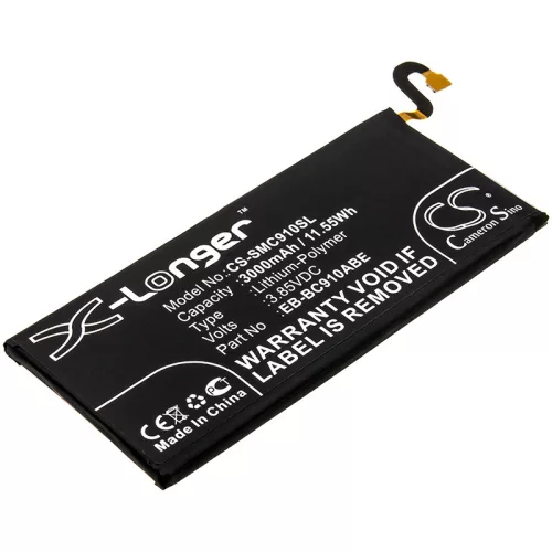Samsung EB-BC910ABE helyettesítő mobiltelefon akkumulátor (Li-Polymer, 3.85V, 3000mAh / 11.55Wh) - Utángyártott