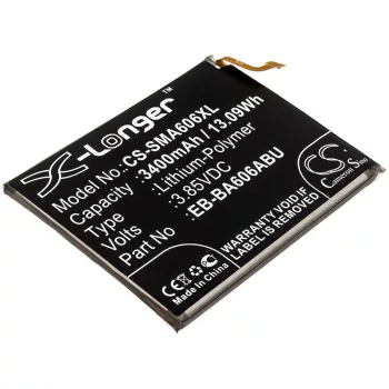   Samsung EB-BA606ABU helyettesítő mobiltelefon akkumulátor (Li-Polymer, 3.85V, 3400mAh / 13.09Wh) - Utángyártott