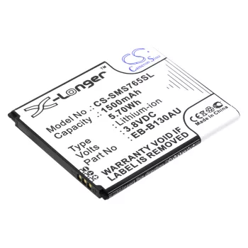   Samsung EB-B130AU helyettesítő mobiltelefon akkumulátor (Li-ion, 3.8V, 1500mAh / 5.70Wh) - Utángyártott