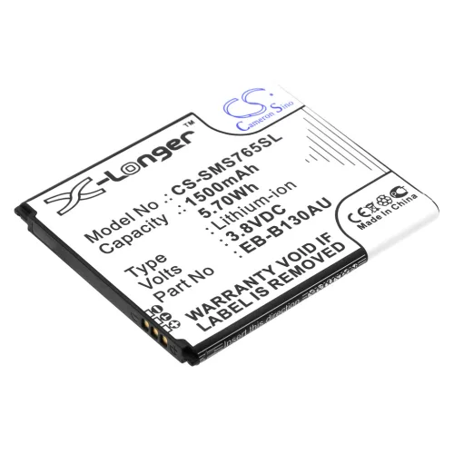 Samsung EB-B130AU helyettesítő mobiltelefon akkumulátor (Li-ion, 3.8V, 1500mAh / 5.70Wh) - Utángyártott