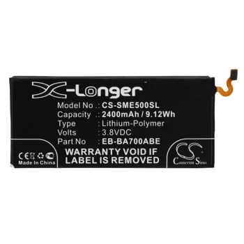   Samsung EB-BE500ABE helyettesítő mobiltelefon akkumulátor (Li-Polymer, 3.8V, 2400mAh / 9.12Wh) - Utángyártott