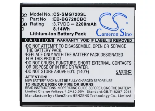 Samsung EB-BG720CBK helyettesítő mobiltelefon akkumulátor (Li-ion, 3.7V, 2200mAh / 8.14Wh) - Utángyártott