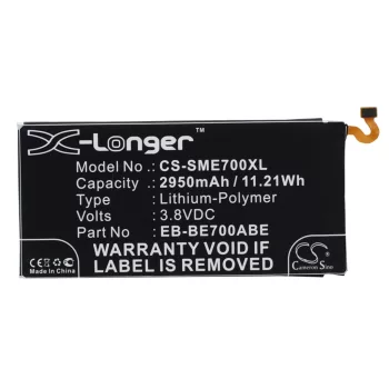   Samsung EB-BE700ABE helyettesítő mobiltelefon akkumulátor (Li-Polymer, 3.8V, 2950mAh / 11.21Wh) - Utángyártott