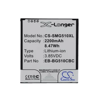   Samsung EB-BG510CBC helyettesítő mobiltelefon akkumulátor (Li-ion, 3.85V, 2200mAh / 8.47Wh) - Utángyártott