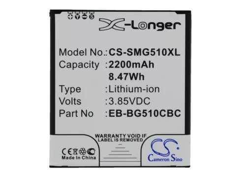 Samsung EB-BG510CBC helyettesítő mobiltelefon akkumulátor (Li-ion, 3.85V, 2200mAh / 8.47Wh) - Utángyártott