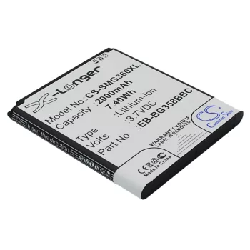   Samsung EB-BG358BBE helyettesítő mobiltelefon akkumulátor (Li-ion, 3.7V, 2000mAh / 7.40Wh) - Utángyártott