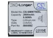Samsung B600BZ helyettesítő mobiltelefon akkumulátor (Li-ion, 3.8V, 2600mAh / 9.88Wh) - Utángyártott