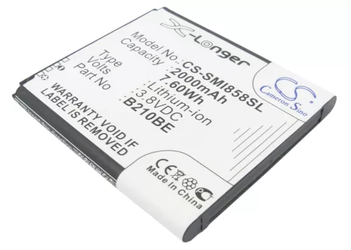 Samsung B210BU helyettesítő mobiltelefon akkumulátor (Li-ion, 3.8V, 2000mAh / 7.60Wh) - Utángyártott