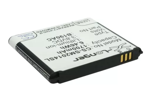 Samsung B190AE helyettesítő mobiltelefon akkumulátor (Li-ion, 3.8V, 1700mAh / 6.46Wh) - Utángyártott