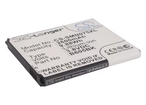 Samsung B605BU helyettesítő mobiltelefon akkumulátor (Li-ion, 3.8V, 2600mAh / 9.88Wh) - Utángyártott