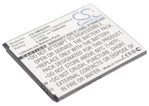 Samsung EB425365LU helyettesítő mobiltelefon akkumulátor (Li-ion, 3.7V, 1500mAh / 5.55Wh) - Utángyártott