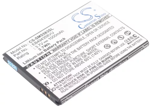 Samsung EB494358VU helyettesítő mobiltelefon akkumulátor (Li-ion, 3.7V, 1000mAh / 3.7Wh) - Utángyártott